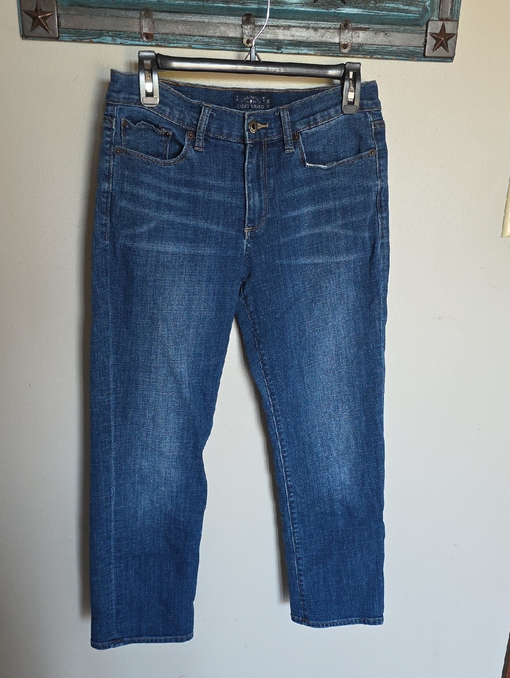 Lucky Brand Women's Sweet Crop Cropped Blue Denim Jeans